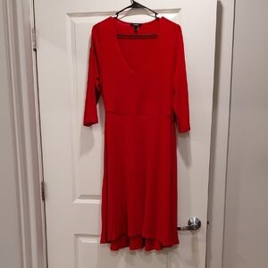 Torrid Red Long Sleeve Dress